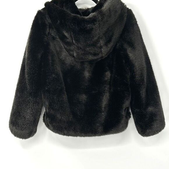 Zara Faux Fur Biker Bomber Side Buckle Jacket Size XS - Picture 3 of 6